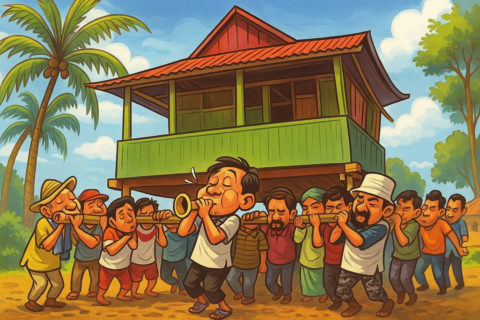 Ammembeng Balla’: Tradisi Mengangkat Rumah, Filosofi, dan Menjunjung Nilai